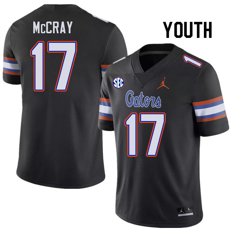 Youth #17 LJ McCray Florida Gators College Football Jerseys Stitched-Black